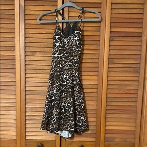 Jodi Kristopher Leopard Print Sleeveless Dress